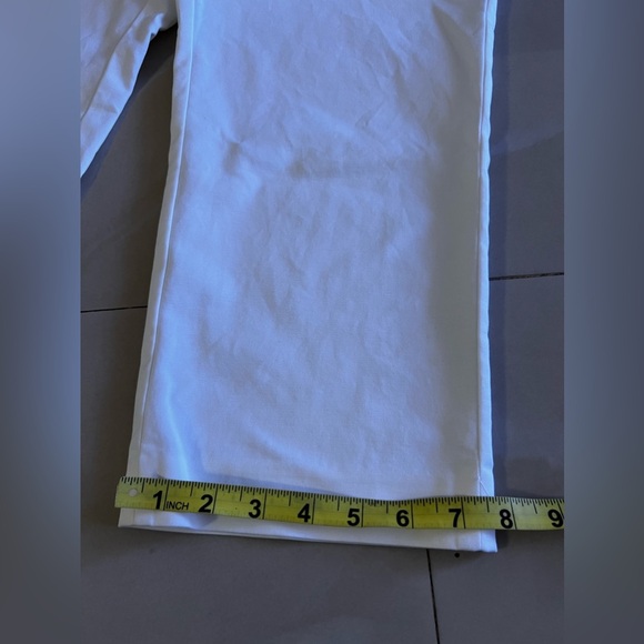 Amber Sun Collection Capri Pants 8 White Straight Leg Buttons Zipper cotton - Picture 9 of 16